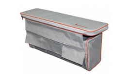 Poťah lavičky s kapsou šedý