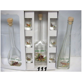 Fľaška so 6 pohárikmi