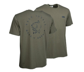 Tričko Make It Happen T-Shirt Carp Logo Green