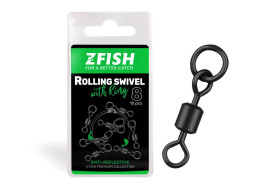 Obratlík s krúžkom Rolling Swivel with Ring Black