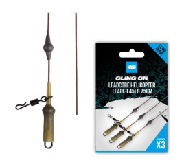 Montáž Cling On Leadcore Helicopter Leader 75cm 45lb 3ks