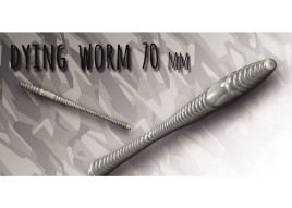 Gumená nástraha Dying Worm 70mm 15ks