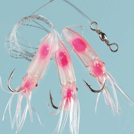 Nástraha Octopus ružový 3-hákový 4/0