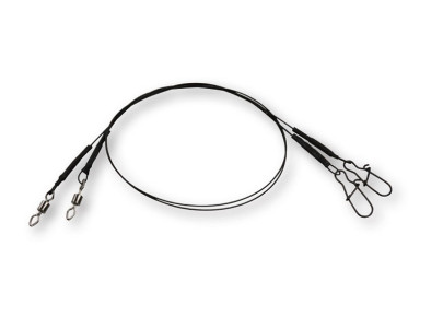 Oceľové lanko Effzett Coated Core7 Spin Leader 2ks