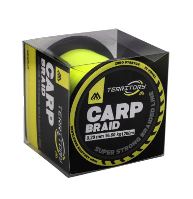 Šnúra Territory Carp Braid Fluo Yellow 1200m