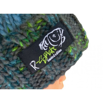 Detská Čiapka Maxi PomPom Beanie Šedozelená