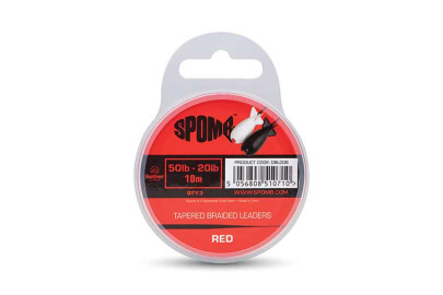 Šnúra Tapered Braided Leader Red 0,20-0,38mm 10m