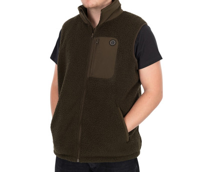 Vesta Olive Sherpa Hybrid Gilet1
