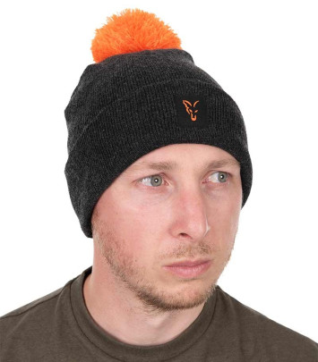 Čiapka Collection Bobble Hat Black Orange