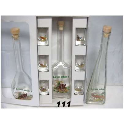 Fľaška so 6 pohárikmi