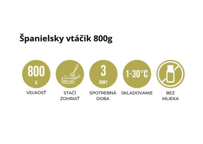 Jedlo Hotové Španielsky vtáčik 800g