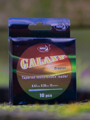 Šokový Vlasec Galaxy Crypton Tapered Leader 10x12m