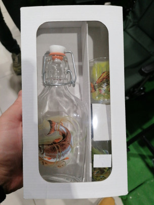 Sada Flaša+ 2 poháre s rybárskym motívom