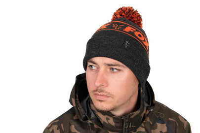 Čiapka Collection Bobbles Black Orange