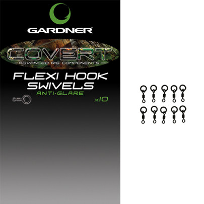 Mikroobratlík s krúžkom Covert Flexi Hook Swivels