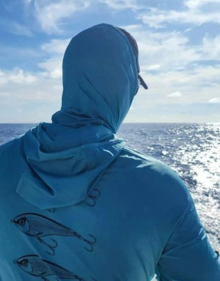 Tričko UV Bay UPF Hoodie Sea Breeze