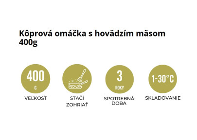 Jedlo Hotové Kôprová omáčka s hovädzím mäsom 400g