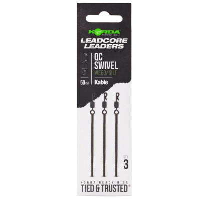 Montáž Kable Leadcore Leader QC Swivel 50cm Weed