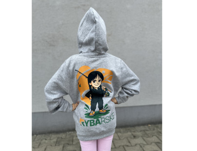Mikina Detská Girl Angler Grey