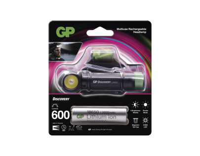 Čelovka LED GP Discovery nabíjacia