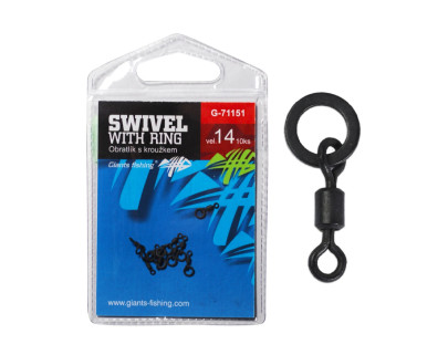 Obratlík Mini s krúžkom Swivel with ring veľ.14