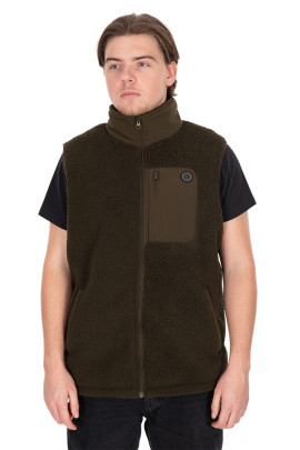 Vesta Olive Sherpa Hybrid Gilet1