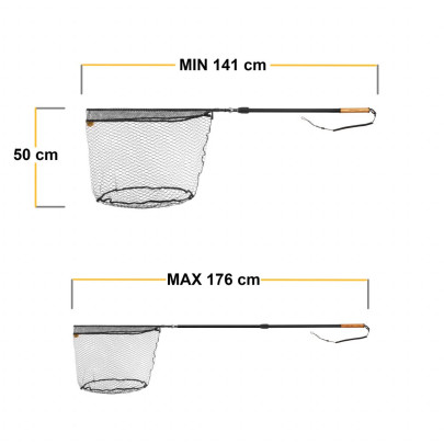 Podberák Predator Specialist XL Teleskop Nature s pogumovanou sieťkou