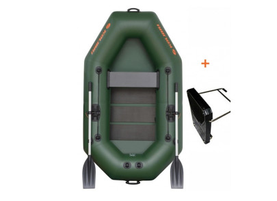 Čln K-220 T zelený + lamelová podlaha + držiak motora