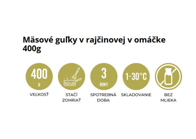 Jedlo Hotové Mäsové guľky v rajčinovej omáčke 400g