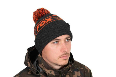 Čiapka Collection Bobbles Black Orange