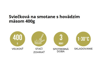 Jedlo Hotové Sviečková na smotane s hovädzím mäsom 400g