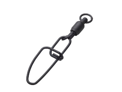 Obratlík s karabínkou BB Swivels Snap Black 3ks 90kg