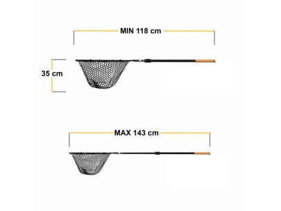 Podberák Trout Area Predator L Teleskop Nature so silikónovou sieťkou