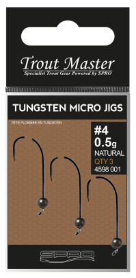 Jigové háčiky Trout Master Tungsten Micro Jig Natural