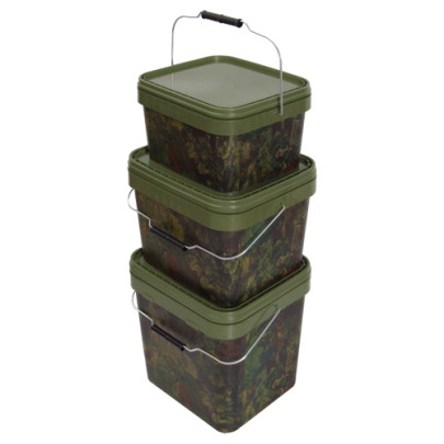 Vedrá hranaté Square Camo Buckets