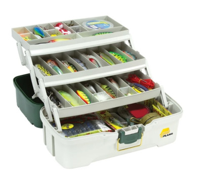 Kufrí¬k 3 Tray Box MTLC Green off White 620306