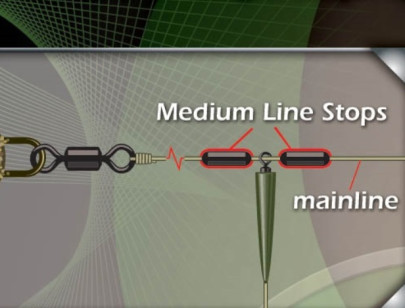 Zarážky na vlasec Target Line Stops Sinking čierne 15ks