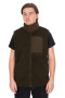 Vesta Olive Sherpa Hybrid Gilet1